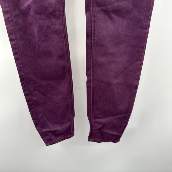 Spanx Alexia Burgundy Red Purple High Rise Side Zip Skinny Jeans Size S - Picture 3 of 10
